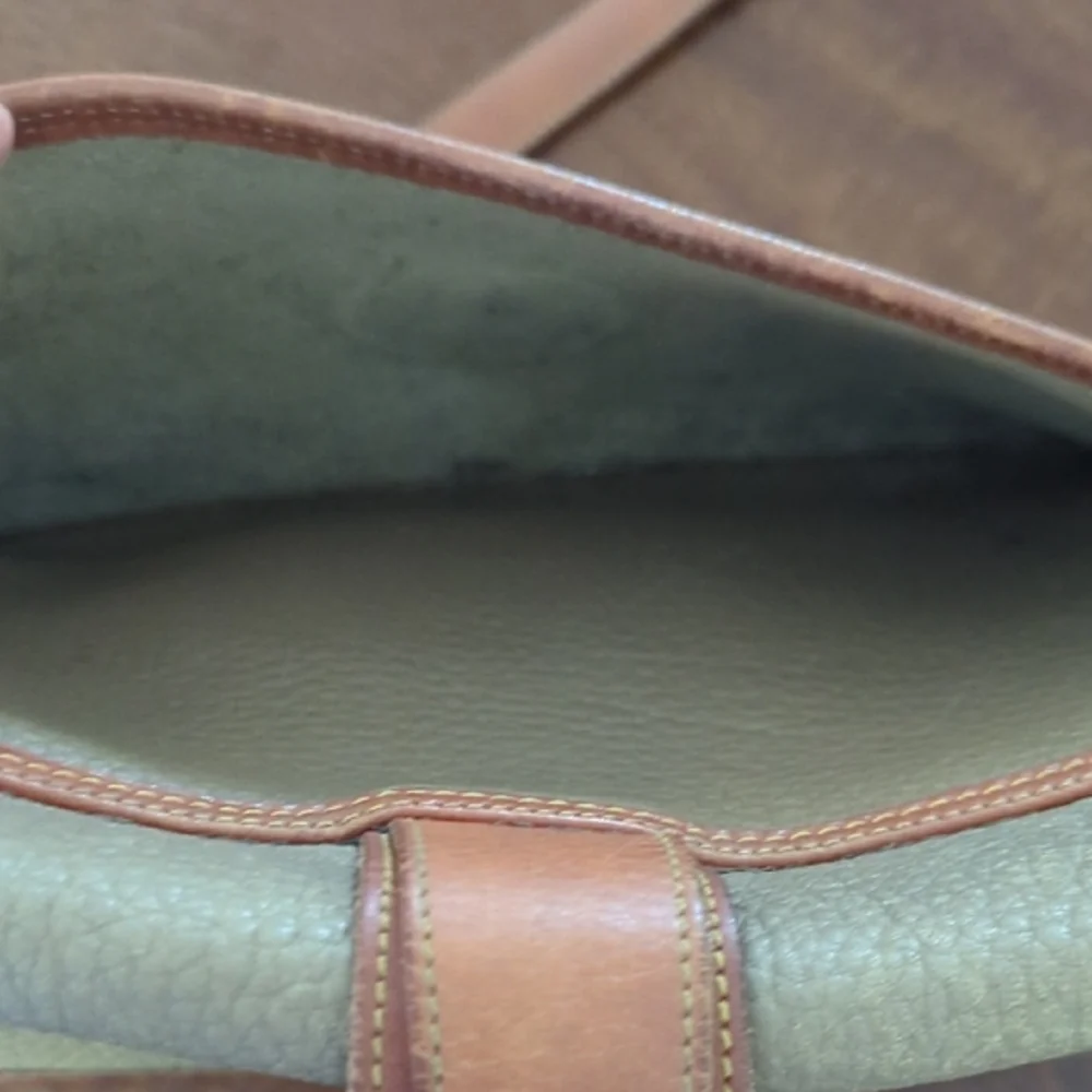 Dooney & Bourke Tan and Brown Crossbody Bag with Flap Closure - Picture 10 of 11